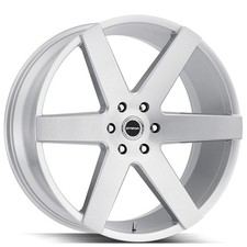 24x10 Strada Wheels Coda Silver Brushed Rims 4pcs
