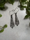Vintage Sterling Silver Silverware Flatware Lunt Monticello Earrings