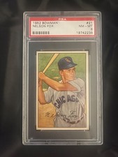 1952 Bowman - Nellie Fox #21.  2nd Year Card.  PSA 8 Near Mint - Mint