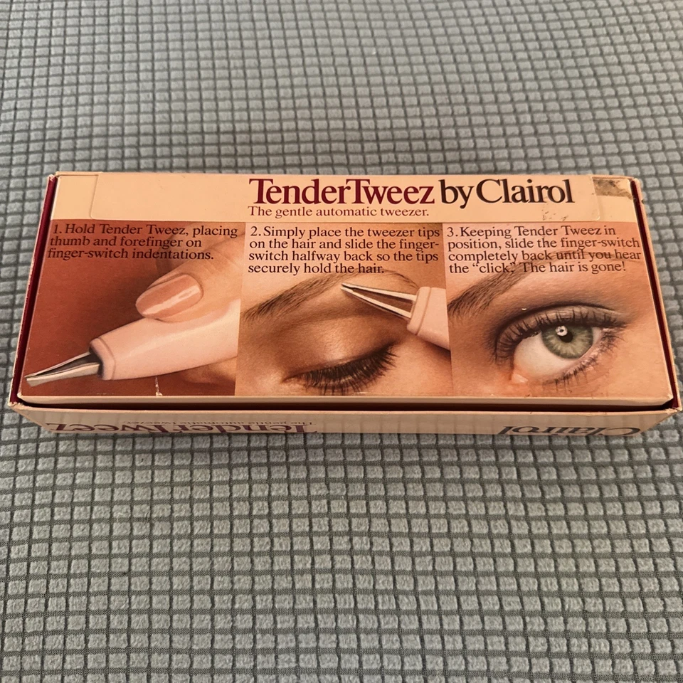 Vintage 1977 Clairol TenderTweez PT-1 Electric Eyebrow Tweezer w/ Box TESTED - Image 3 of 4
