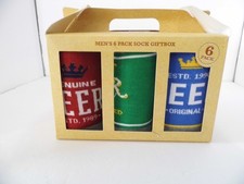 Craft Beer Socks 6 pack Genuine beer with a crown funny style