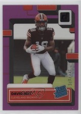 2022 Panini Clearly Donruss Rated Rookie Purple 166/175 David Bell #82 1c3k