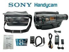 Sony Handycam 8mm CCD-TR66 Camcorder Battery Charger Case Extras - Tested
