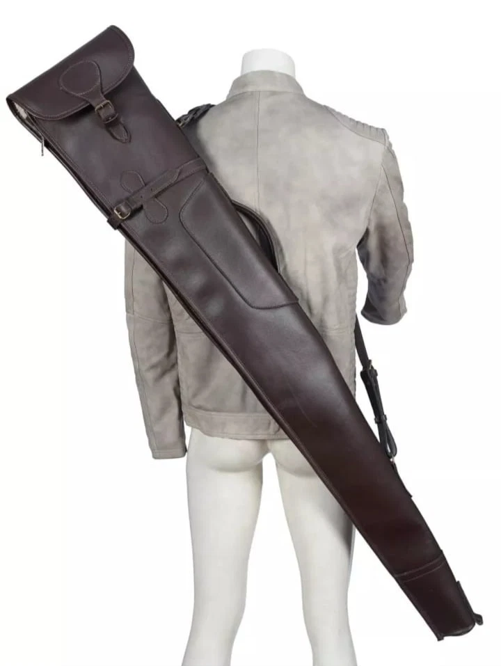 Hunting Shotgun Slip Genuine Case Leather Gun Slip Bag Shooting Padded Carry - Image 3 of 4