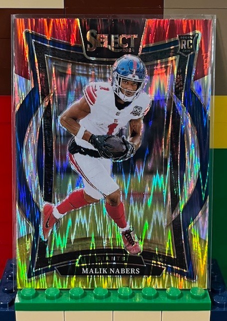 Malik Nabers - 2024 Select Concourse Rookie #29 - Red Yellow Shock Prizm