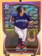 2023 Bowman Chrome Prospects Mega Box Pink Mojo Refractors Brooks Lee Twins /199