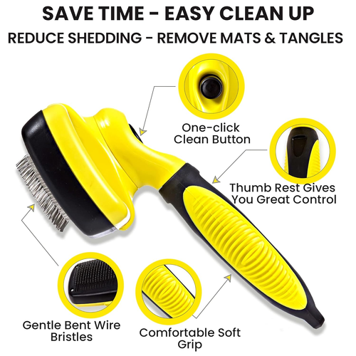 Doodle Brush Slicker for Dogs - Self Cleaning Dog Brush for Poodles, Goldendoodl - Picture 3 of 12