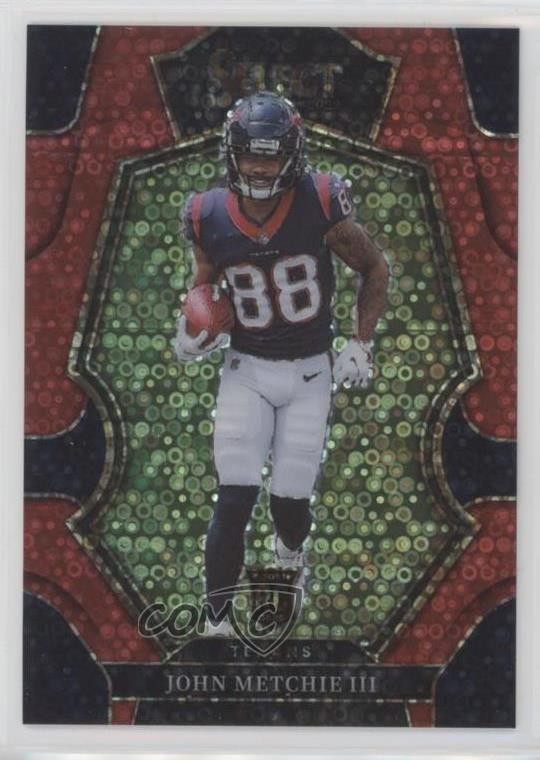 2022 Panini Select Premier Level Red Disco Prizm 19/49 John Metchie III #141 0c6