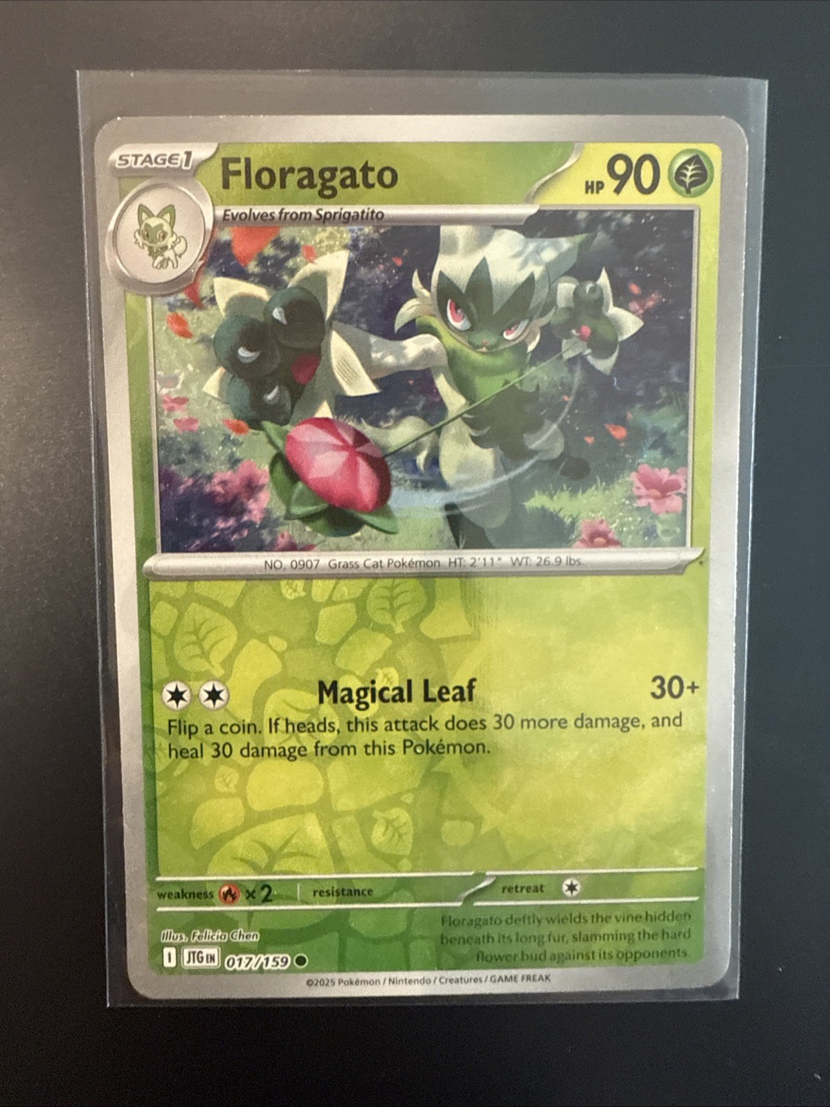 Pokémon TCG SV-Journey Together Floragato #17/159 Common Reverse Holo Card