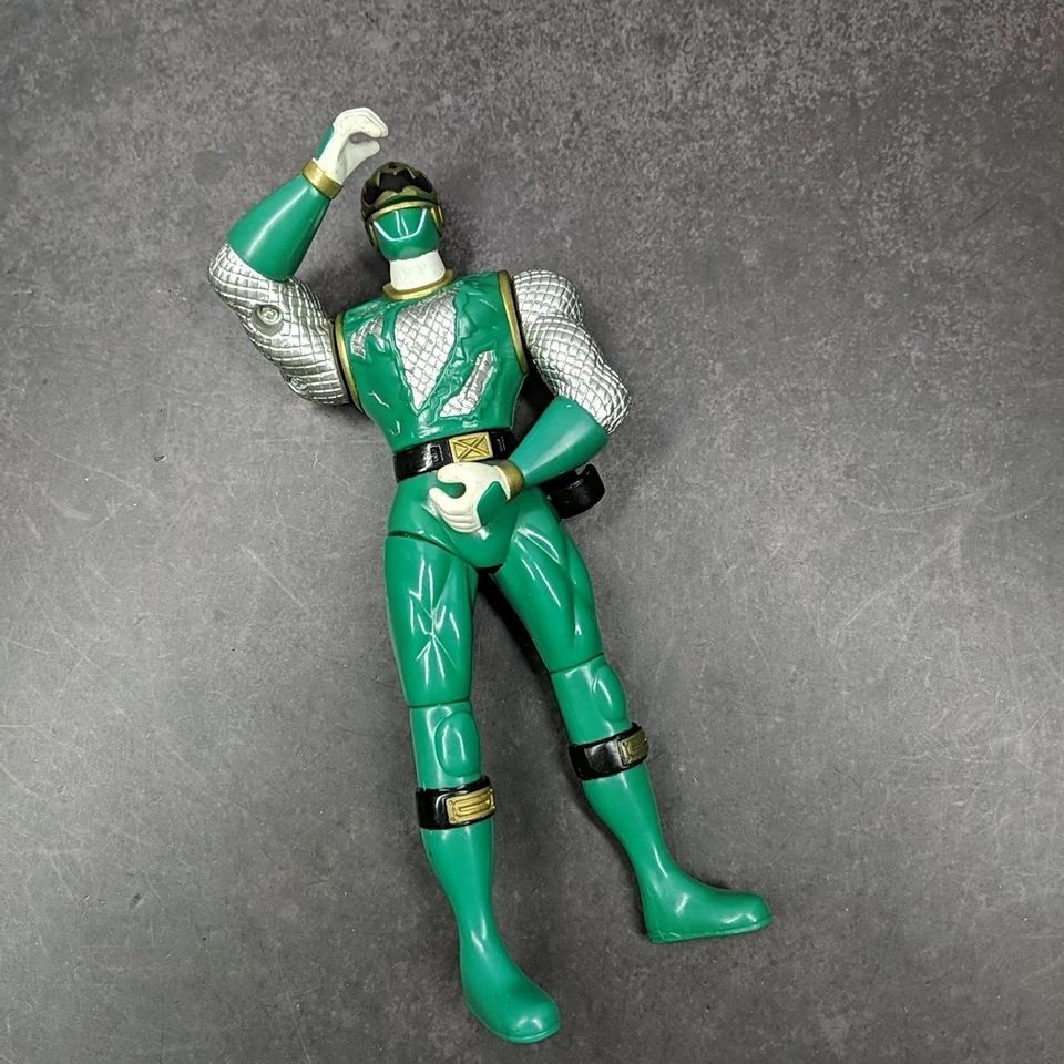 Figura de acción Power Rangers Ninja Storm Green Samurai Battle 2003 6" sin espada Foto 4 de 4