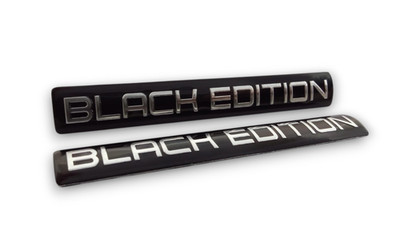 2 X 3D Black Edition Aluminium Metall Auto Aufkleber Sticker Logo Schriftzug KFZ