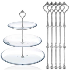 Happy Will 3 Tier Cake Stand Hardware Kits Heavy Duty for Tiered Fruit Cake P...