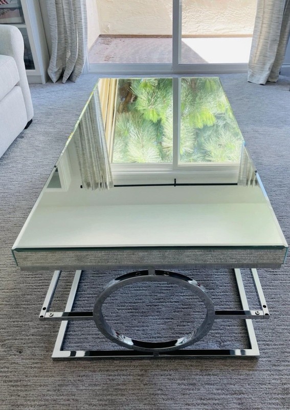 Mirror Coffee Table, End Table & Vanity Make-up Desk With Mirror
