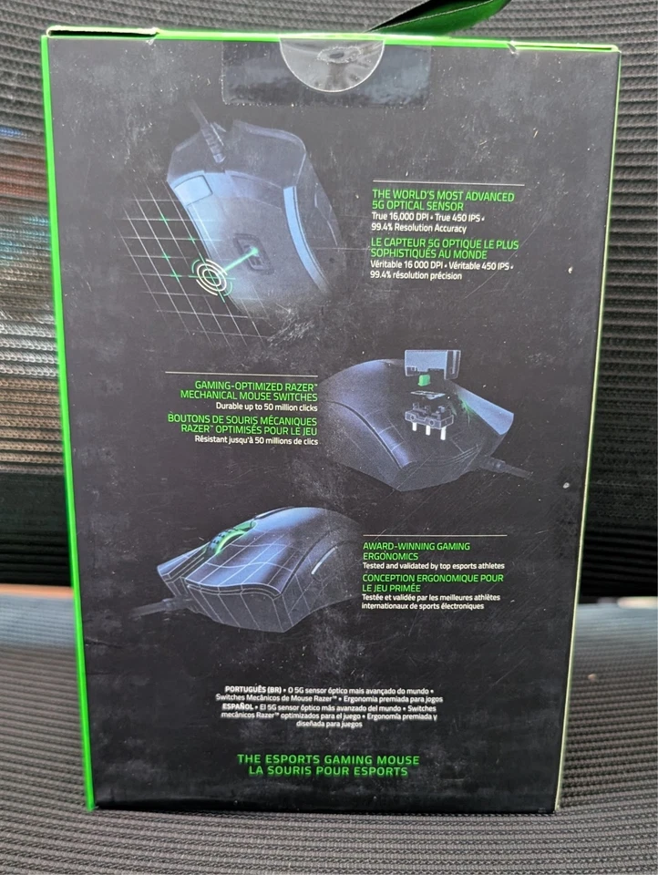 Razer DeathAdder Elite - Wired Mouse 16,000 DPI Optical Sensor - Chroma RGB - Image 4 of 4