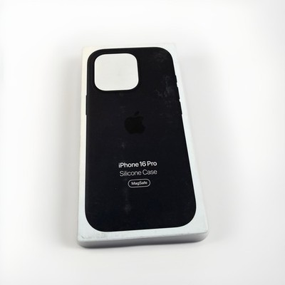 Original Apple iPhone 16 Pro Silikon Case mit MagSafe Schwarz Neu Versiegelt