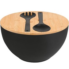 LOVYANXUE Salad Bowl with Lid, 12" Extra Large Bamboo Fiber Salad Bowl with S...