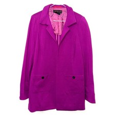 Nina Mclemore Long Line Open Front Blazer - Paris Purple 10
