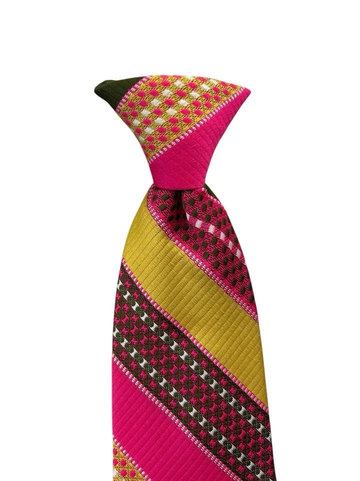 Corbata Towncraft Hombre Corbata Años 60 70 Poliéster Mediados de Siglo CLIP ON Pargo Retro Foto 4 de 4