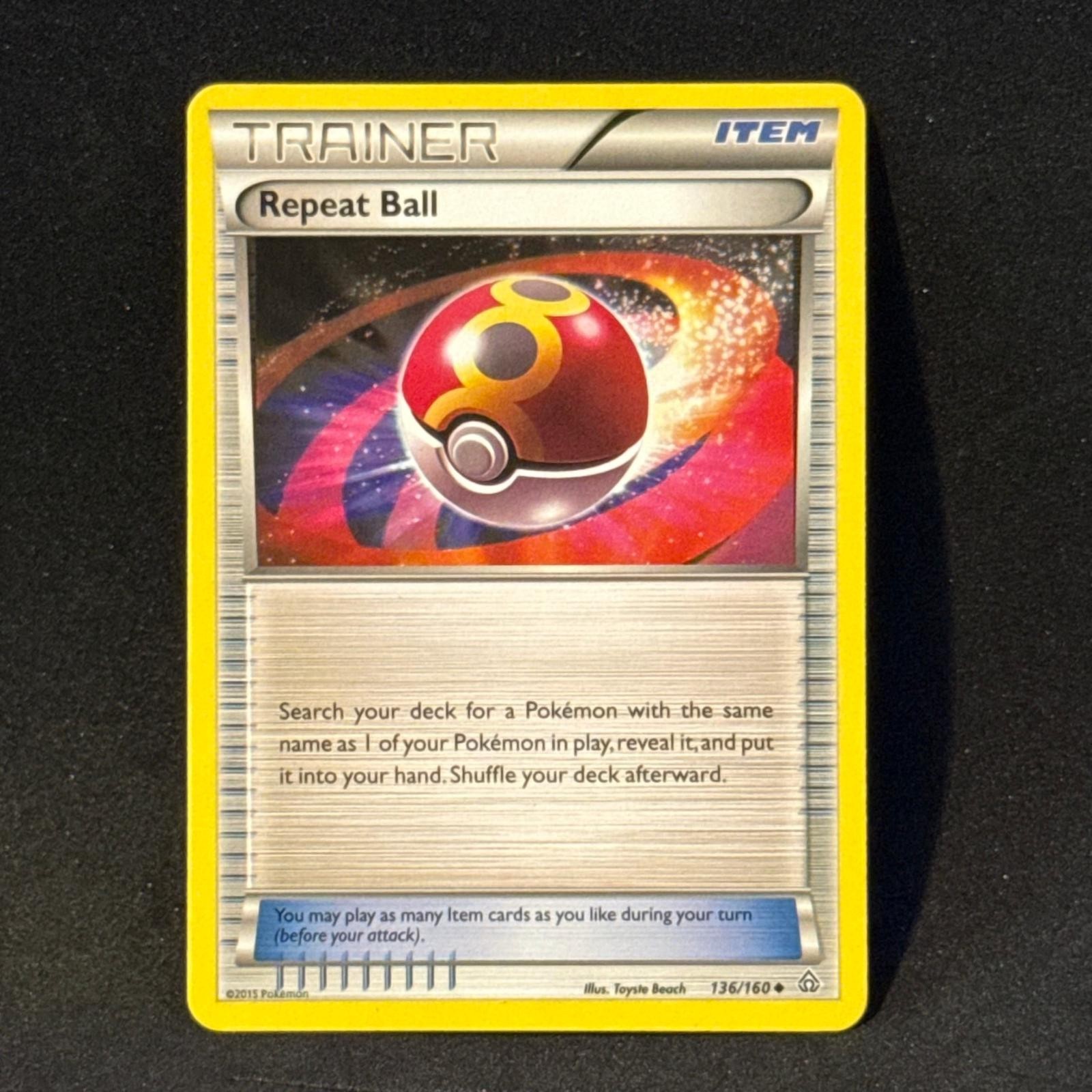 Repeat Ball 136/160 Uncommon Primal Clash Pokemon Near Mint