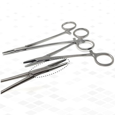 Set of 2 Pcs Mayo Hegar Needle Holder Drivers w/Cross Serrated Jaws 5.5'' + 7''