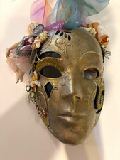 Vintage Katherine's Collection Venetian Wall Mask w/ 3D Fairy Figure Mardi Gras