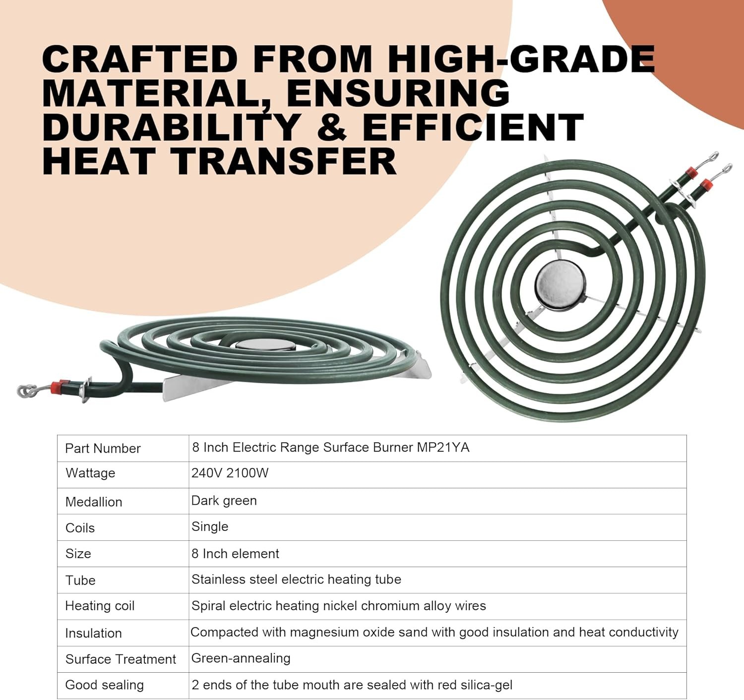 Stove Element Replacement ForAmana Whirlpool Kenmore Electric Range BurnerMP22YA