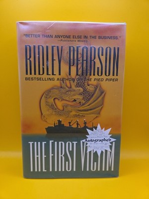 The First Victim by Ridley Pearson SIGNED 1st EDITION thriller bestseller