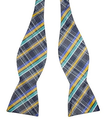 The Tie Bar Bow Tie Silk Optical Striped Self Tie 2.75'' Jesse Tyler Ferguson