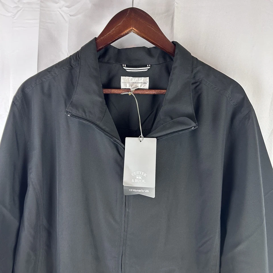 Cutter & Buck CB Weathertec Full Zip Windbreaker Jacket Women’s 2X Black NWT - Image 2 of 4