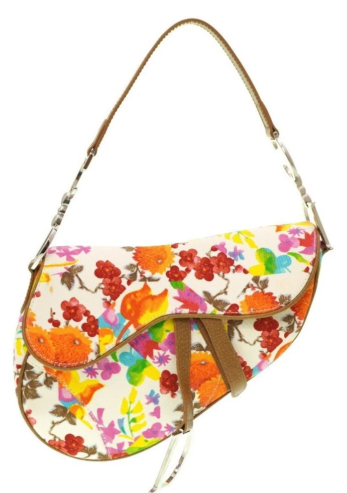 Sacoche une bandoulière Dior Selle Multicolore Toile/Cuir (Série 06 RU 1015)