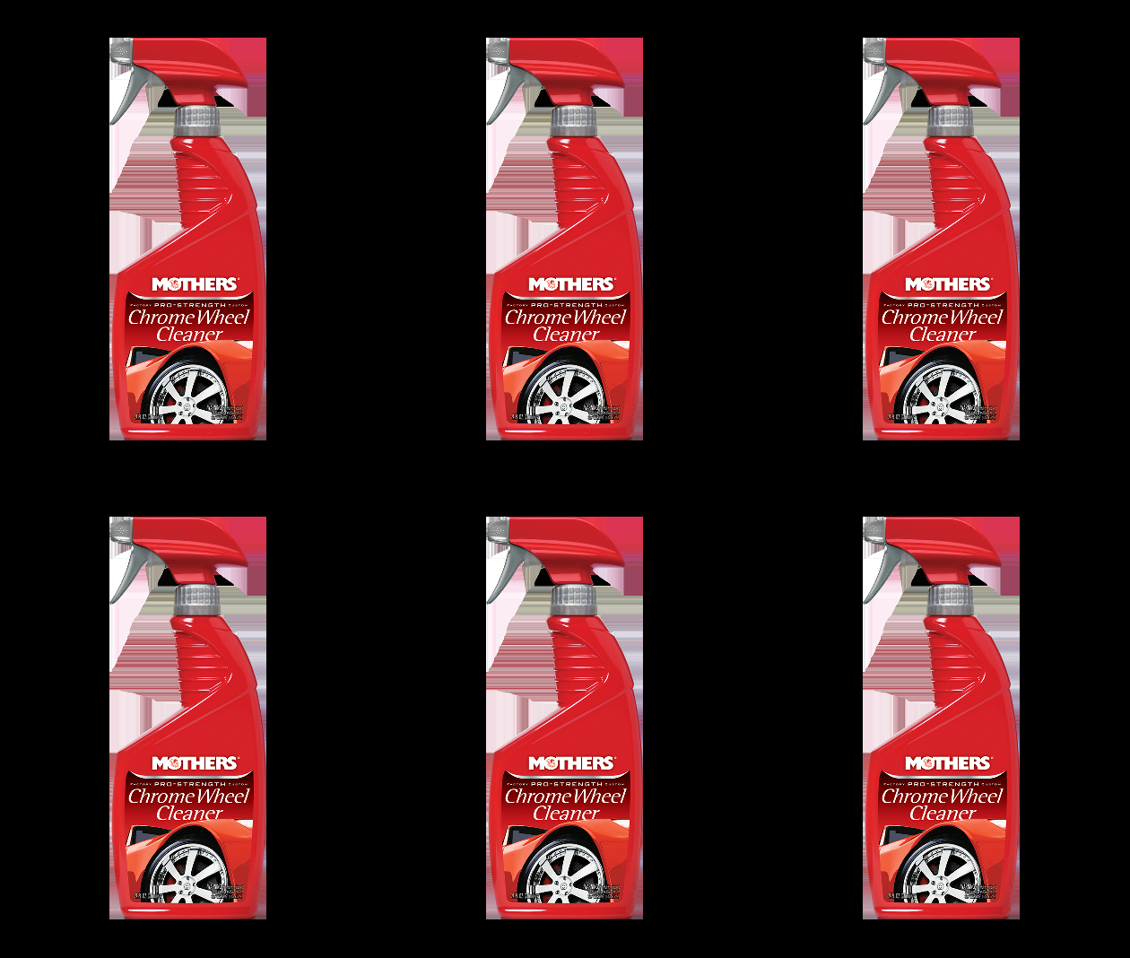 6x Mothers Wheel Cleaner 05824 For Chrome Wheels; 24 Ounce Spray Bottle