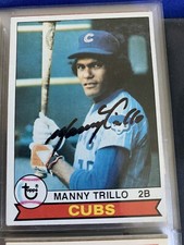 3 Manny Trillo autographed Topps baseball cards