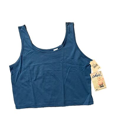 VINTAGE Chic by HIS Women s 100% Cotton Intimates Tank Top Sz Medium Deadstock