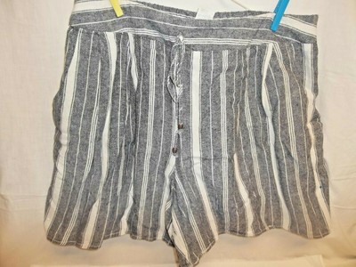 Terra \u0026 SKY Shorts 0X 14W STRIPED White 