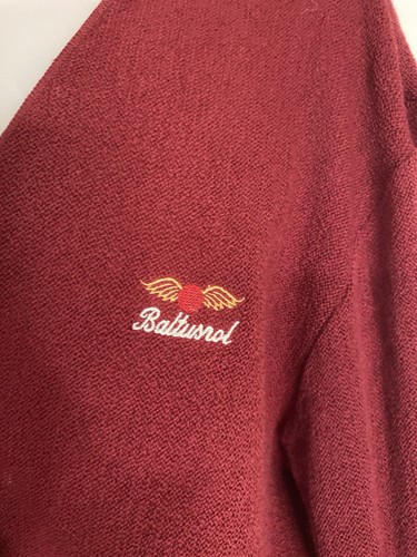St. Croix Knits Cardigan Red Mens Size XLarge Pure Quanpaca Wool Baltusrol Vtg - Picture 9 of 21