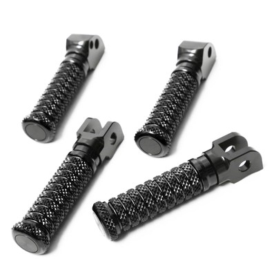 M-Grip CNC Rear Rider Front Foot Pegs Black For Z900RS Cafe Racer 18 19 20