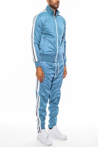 Striped Tape Front Pleat Track Suit - Picture 6 of 14