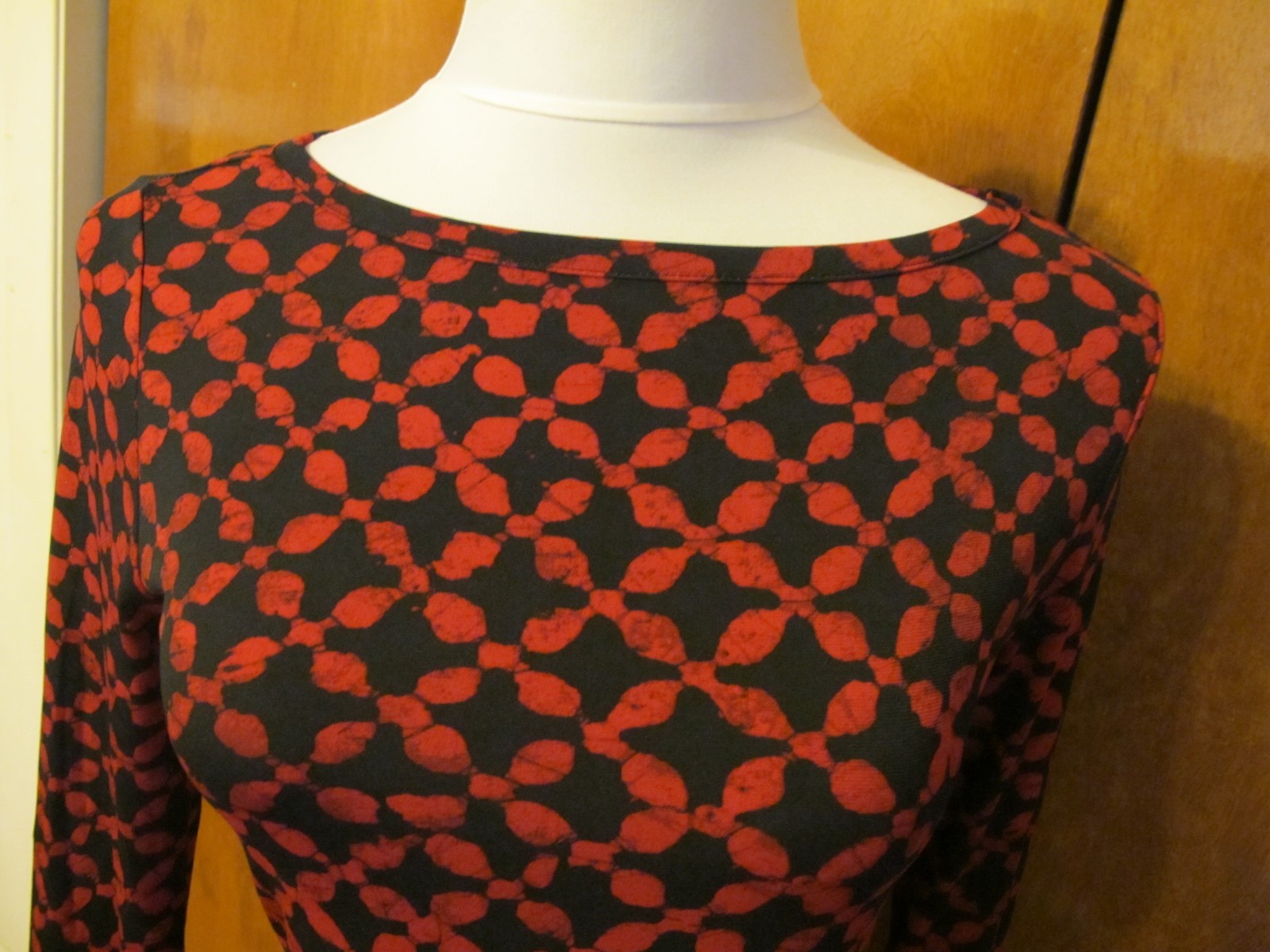 Michael Kors women’s printed red blaze boat neck jersey shift dress Xmall NWT