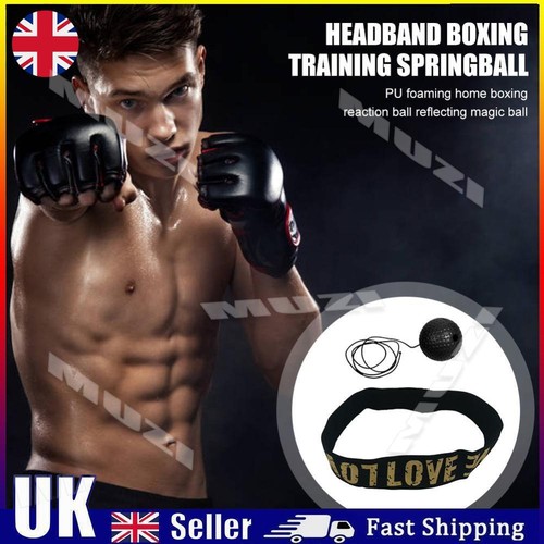 PU Boxing Reflex Speed Punch Ball Elastic Head Band Set Gym Exercise