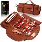 Travel Bartender Kit with Bag | 17-Piece Copper Bar Tool Set & Portable Bar Bag