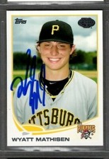 2013 Topps #52 Wyatt Mathisen GCL Pirates Baseball Card Signed Autograph (G65)