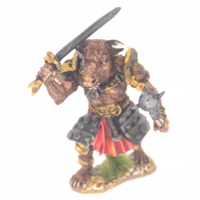 Minotaur Sword And Mace 28mm Metal Unpainted