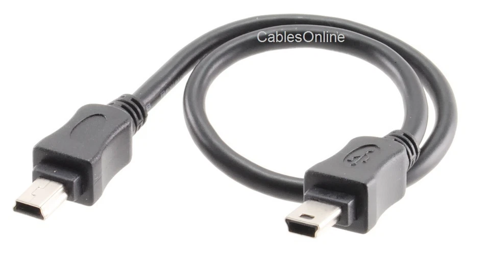 1ft CablesOnline USB 2.0 Mini-B 5-Pin to Mini-B 5-Pin Male/Male Cable, USB2-5501 - Image 2 of 4