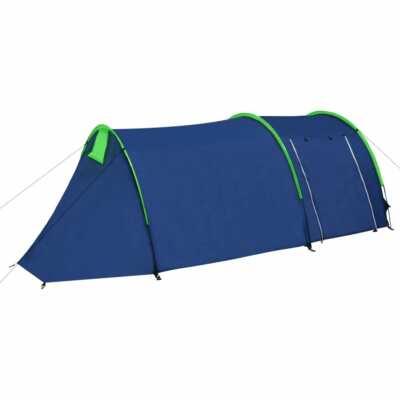 vidaXL Tenda da Campeggio per 4 Persone Blu MarinoVerde vidaXL Tenda da Campeggio per 4 Persone Blu MarinoVerde