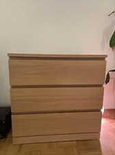 Malm Kommode 3 Schubladen Eichenfurnier 80x78
