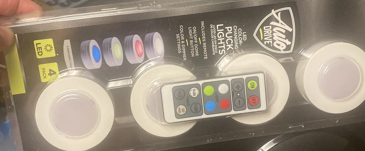 Auto drive led color sale changing puck lights