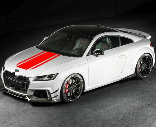 Car Hood Sticker Racing Stripe For AUDI TT TTS RS Bonnet Graphic Vinyl Decal - Bild 7 von 9