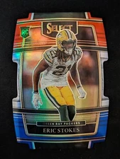 2021 Panini Select #88 Eric Stokes Red and Blue Prizm Die Cut