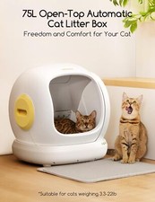 Open-Top Automatic Cat App Control, Odor-Free Cat Litter Box for Multiple Cats