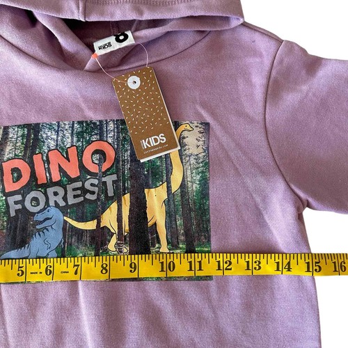 NWT Cotton on Kids Mauve Dino Hoodie Sweatshirt Kids 8 - Picture 4 of 8